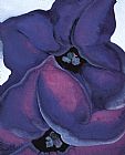 Georgia O'Keeffe Purple Petunias painting